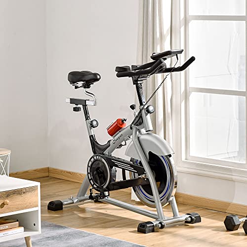 Soozier Exercise Bike, Indoor Cycling Stationary Bike, Belt Drive