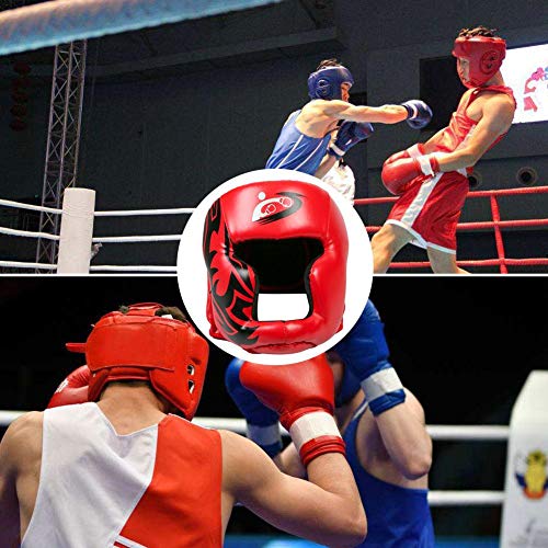 Owlhouse Taekwondo Headgear, Sport Head Guard Boxing Headgear, PU Leather Head Mask, Karate Head Boxing Sanda Mask Helmet Fencing for Adult Children Men Women
