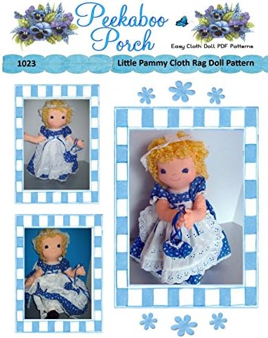 Little Pammy 14" Rag Doll PDF Easy Cloth Doll Pattern - Easy PDF Sewing Patterns for Beginners by Peekaboo Porch - Pattern ONLY - Not a Finished Doll (Little Pammy)