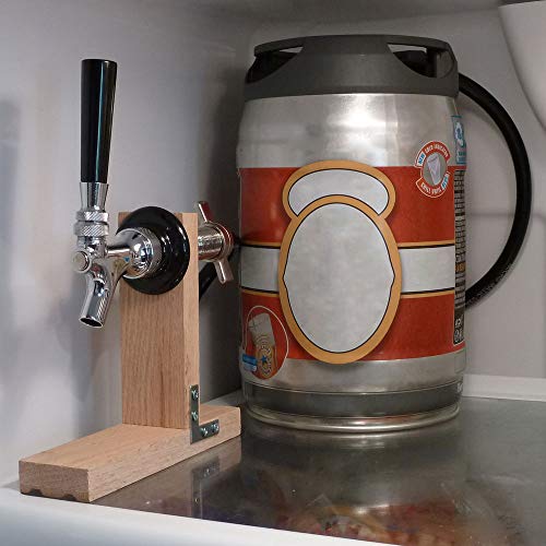 OneBom Beer Faucet with Nipple 4'' Shank Assembly,3/16''I.D. Bore for Keg Fridge Keezer (4'' Shank) - Thumbnail 6
