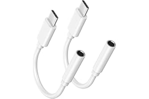 ESBEECABLES iPhone 15 Headphone Adapter, 2 Pack [MFi Certified] USB Type C to 3.5mm Headphone Jack Aux Audio Adapter Dongle Compatible for iPhone 15/15 Plus/15 Pro/15 Pro Max, iPad Pro, MacBook, Galaxy S23 S22