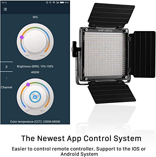 GVM-560-LED-Video-Light-Dimmable-Bi-Color-2-Packs-Photography-Lighting-with-APP-Intelligent-Control-System-Lighting-for-YouTube-Studio-Outdoor-Video-Lighting-Kit-2300K-6800K-CRI-97
