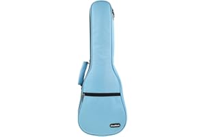 CLOUDMUSIC Ukulele Case Gig Bag Padded Backpack For Concert 23" Inch(Concert, Sky Blue)
