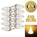 ELETA 10 Pack E12 LED Candelabra/Chandelier Bulbs, Warm White 2700 Kelvin, 250 Lumens, 3W Equivalent to 25W, Non-Dimmable, Silver Color Shell, Bullet Shape