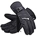 Andorra Men's Cross Country Textured Touchscreen Thinsulate Insulated Ski Glove with Zippered,Black,L