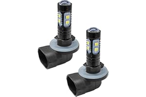 DUSCOKE 2PCS Bright 50W 881 LED Fog Light Bulbs, High-Power 6000K 881, 889, 862, 886, 894, 896, 898 LED DRL Daytime Running Lights, Xenon Cool White Headlight Bulbs Replacement for Car, Truck (White)