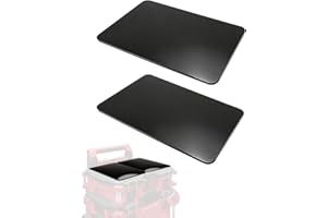 2 Pack Polypropylene Plastic Tables Compatible with Milwaukee Packout Rolling Tool Box Packout 2 and 3-Drawer Multi-Deep Tool