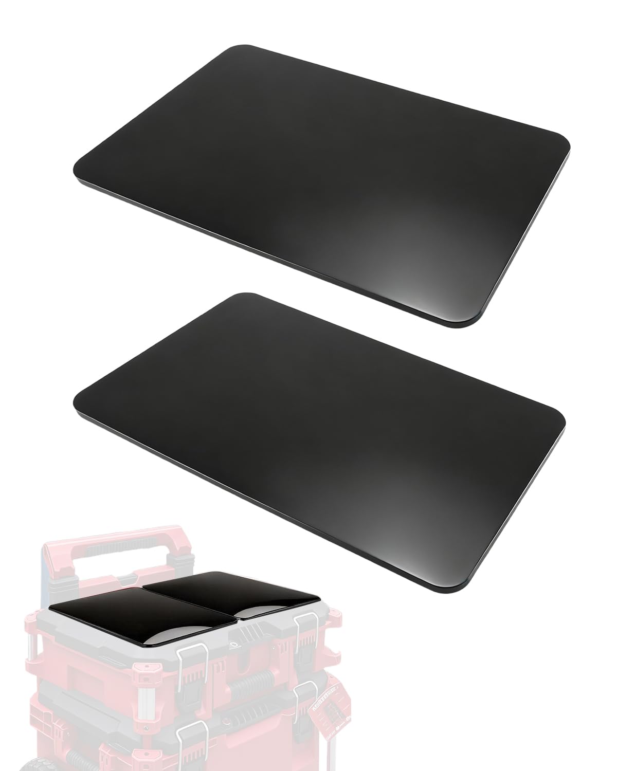 Photo 1 of 2 Pack Toolbox Tables Compatible with Milwaukee Packout, PP Plastic Heavy Duty Work Surface with Mounting Feet