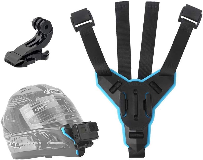 TELESIN Motorcycle Helmet Strap Harness Full Face Front Amazon.co.uk