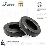 Replacement Ear Pads For Headphones By Senitek Protein Leather Earphone Covers - Memory Foam For Unmatched Comfort & Noise Blocking - Headset Cushions - 8 compatible models - Leather