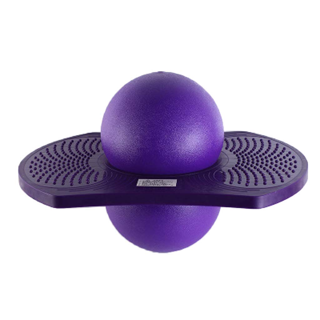 Saturn Moon Hopper Jumping Ball--Balance Board Exercise Bouncing Space Ball Toy--Explosion-proof Jumping Ball Platform Fitness Ball for Kids Adults--Workout Accessories (purple)