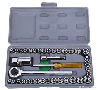 BAWALY 40 in 1 Screw Driver Set PCS Automobile Motorcycle Tool Box Set Socket Wrench Sleeve Suit Hardware Auto Car Repair Tools Socket Home Tool kit Set|Wrench Tool kit|