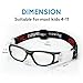 EverSport Kids Sports Goggles Children Sport Goggles Teenager Safety Protective Basketball Glasses with Adjustable Strap for Basketball Football Volleyball Hockey Rugby Racquetball (Black)
