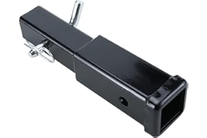 RealPlus Trailer Hitch Extender, Hitch Extension Receiver Tube for 2 Inch Receiver, 7 inch Extension Length, with 5/8 inch Hi