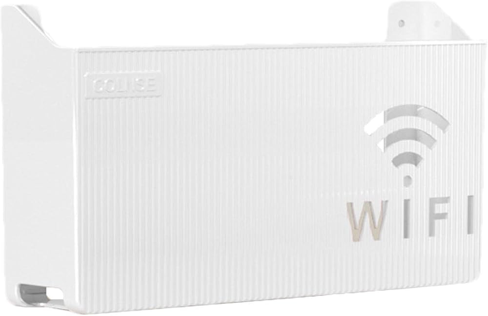 Jomewory Wifi Router Storage Box Wall Mount Decorative Cable Organizer Hider