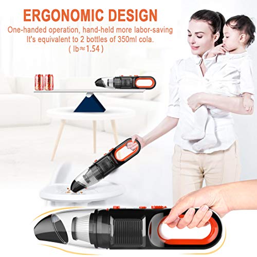 ZesGood Handheld Vacuum Cordless, 7000PA Powerful Suction with