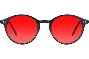 TIJN Blue Light Blocking Glasses Men Women Vintage Thick Round Rim Frame Eyeglasses