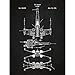 Inked and Screened Star Wars Assorted Design Patent Art Poster Silk Screen Prints, Chalkboard