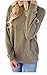 UniDear Women Casual Long Sleeve Round Neck Sweatshirt Loose Blouses Tops With Pocket