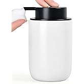 BosilunLife Foaming Soap Dispenser - Ceramic White Soap Dispenser Bathroom Small Foam Hand Dispenser Refillable Kitchen Dish Soap Bottle Hand Wash Dispenser