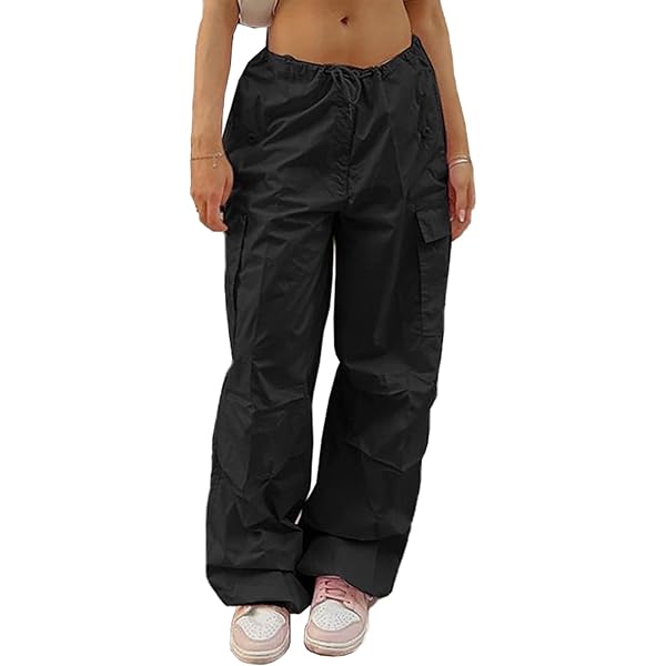 Amazon.com: LQI Parachute Pants for Women Y2K Baggy Cargo Pants