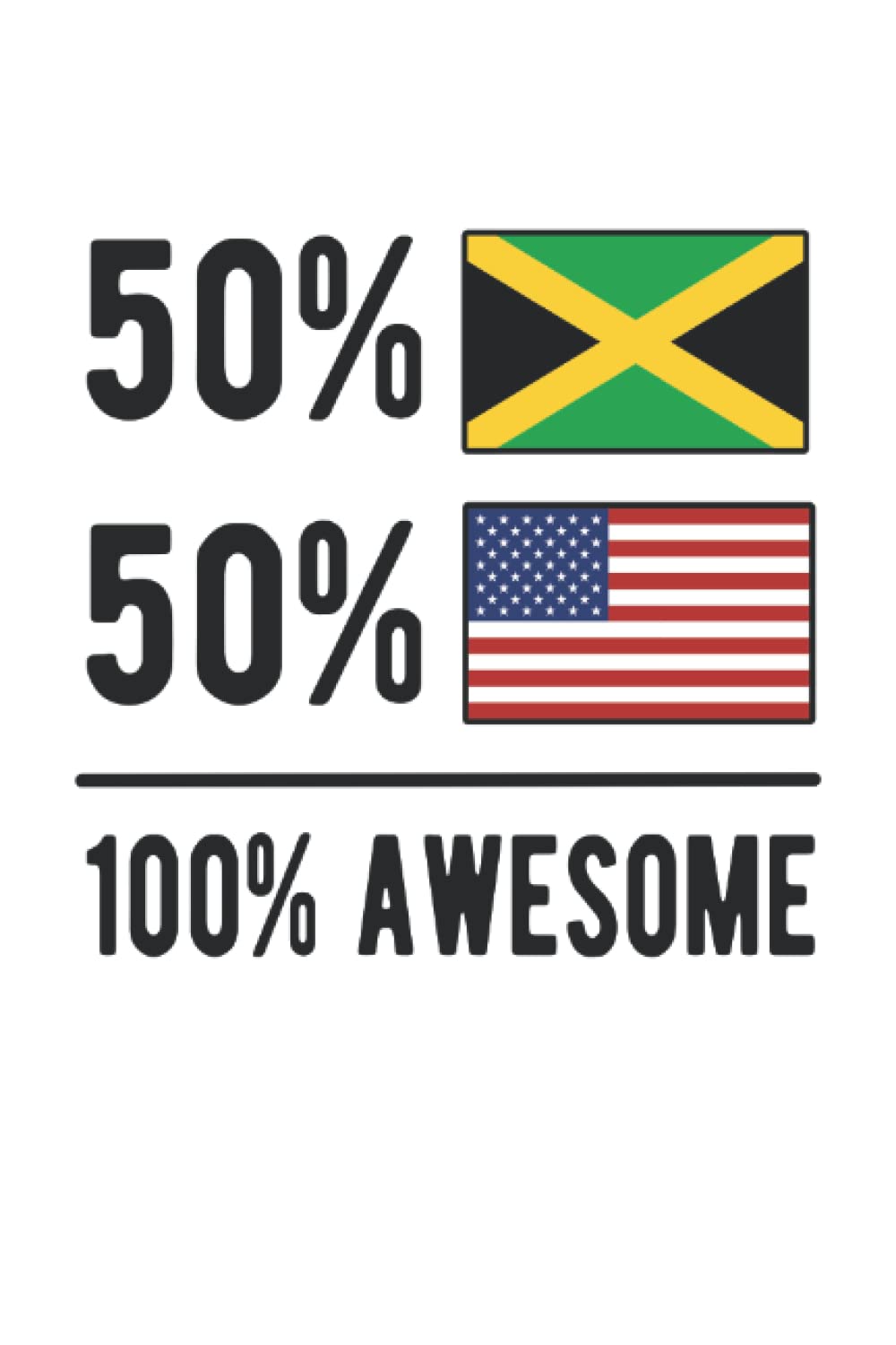 Jamaica USA Flag Lined Notebook: Half Jamaican Half American Journal 120 Pages 6″ x 9″ for anyone with Jamaican Roots