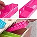 MMMMARILYN Drawer Organizer with 2 Adjustable Drawer Dividers (White S, Pink S, Green L, Blue L, Pack of 4)
