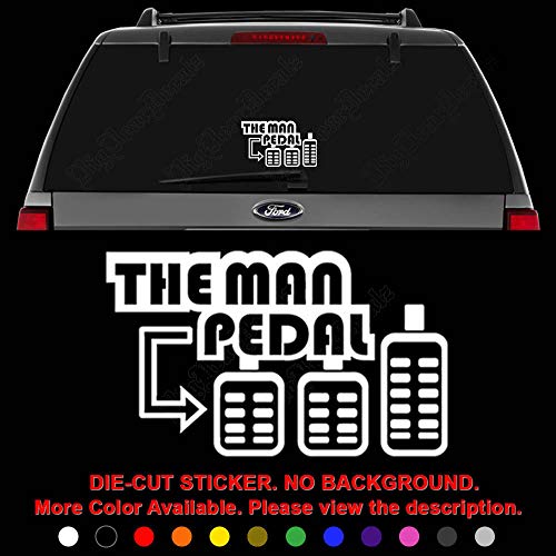 JDM Man Pedal Racing Die Cut Vinyl Decal Sticker for Car Truck Motorcycle Vehicle Window Bumper Wall Decor Laptop Helmet Size- [8 inch] / [20 cm] Wide || Color- Gloss Black