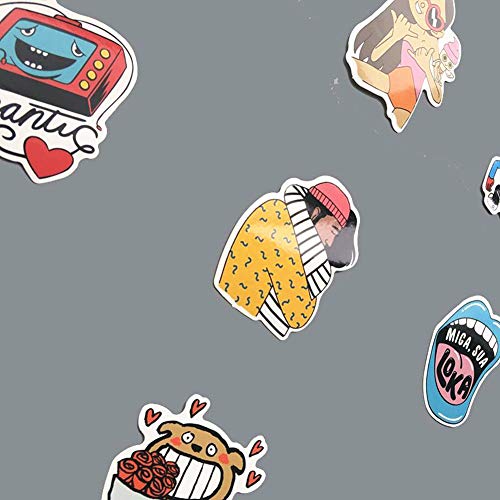 image for Jasion 30 Pcs Vinyl Lovely Cartoon Characters Stickers Waterproof Graf