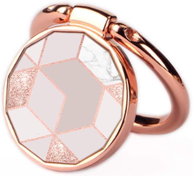 Phone Ring Holder Stand Kickstand Oddss Rose Gold Sparkle Marble 360° Rotation Black Pink Leopard Finger Ring Grip Ring Stand Grip Mount Compatible with iPhone XR XS Max 8 7 6s 6 Plus Smartphones
