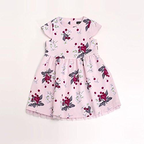 Amazon べべ Bebe ファンシーブッチャーチェリー マーガレットプリントワンピース ピンク系 130cm ワンピース チュニック 通販