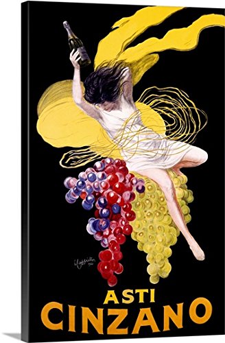 Canvas On Demand Premium Thick-Wrap Canvas Wall Art Print entitled Cinzano Asti Aperitif Wine Vintage Advertising Poster 20"x30"