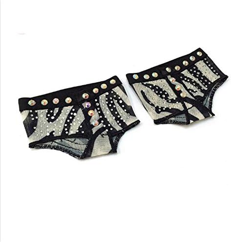 Zebra Pattern Leopard Print Comfort Diamond Foot Thong Toe Undies Dance Paws Half Lyrical Forefoot Cover Belly Dance Footwear (L size (8-9), Zebra Pattern)
