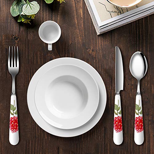 Dinner Forks Set, Elegant Life 6-Piece Handle Ceramic Stainless Steel Cutlery Forks Set, 8.3 Inches - Thumbnail 6