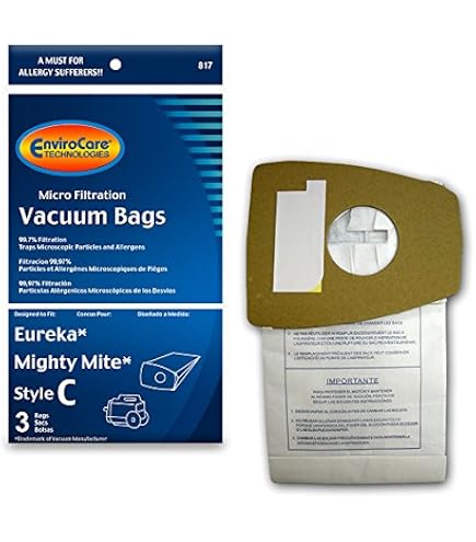 Crucial Vacuum 9-Pack Allergen Filtration Bags - Fits Eureka Mighty Mite & Sanitaire Canister Vacuums - View #7