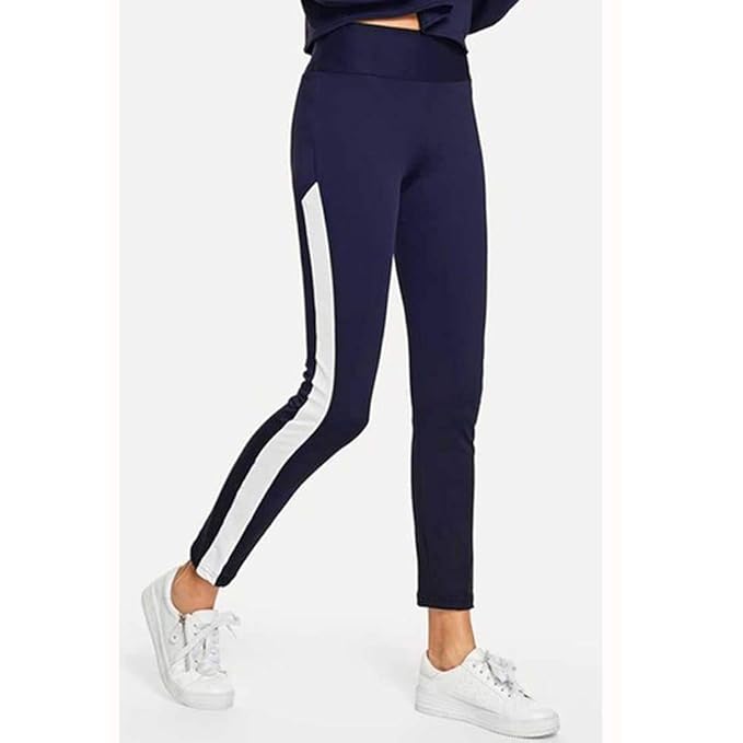Buy RDS Wear Women Navy Blue Track Pant with Sides Colour White at