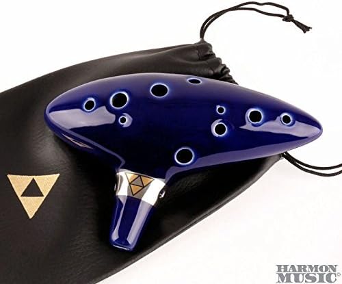 Legend of Zelda Ocarina of Time 12 Hole Ocarina with 2 Songbooks and Triforce Bag