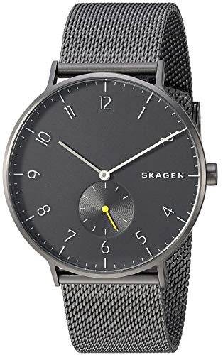 Skagen Men's 'Aaren' Quartz Stainless-Steel-Plated Casual Watch, Color:Grey (Model: SKW6470)