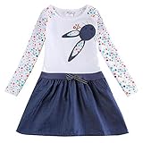 Novatx Princess Baby Long Sleeves Wave Point Winter Girls Dress H5922 White