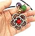 QTMY Diamond Beaded Boho Pendant Long Necklace Jewelry for Women (Flowers)