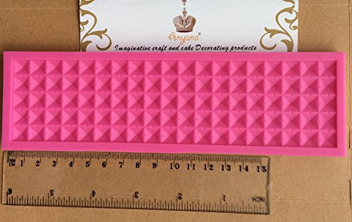 Anyana wide edible rhinestone Baking Molds Spike RIVET Silicone Fondant molds Pyramid Cone Cake Decorating Tools Gumpaste punk cupcake topper decorations vintage resin Clay Chocolate Candy Molds - Thumbnail 2