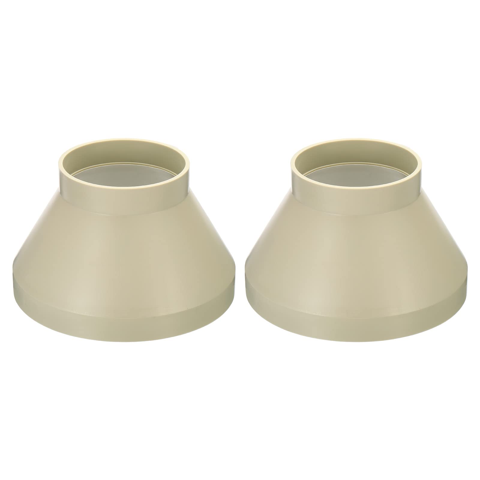 PATIKIL 8" to 4" Duct Reducer Connector, 2pcs Heating Cooling Ventilation Fire-Resistant Increaser Adapter Pipe Fitting for Vent System, Beige 200x110 mm ID