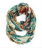 Floral Print Lightweight Spring Infinity Loop Scarf