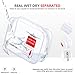 TSA Approved Clear Travel Toiletry Bag, Premium EVA Waterproof Travel Bag with Heavy Duty Zipper, Airline 3-1-1 Carry On Compliant Bag for Men Women- Great for Liquids/Bottles