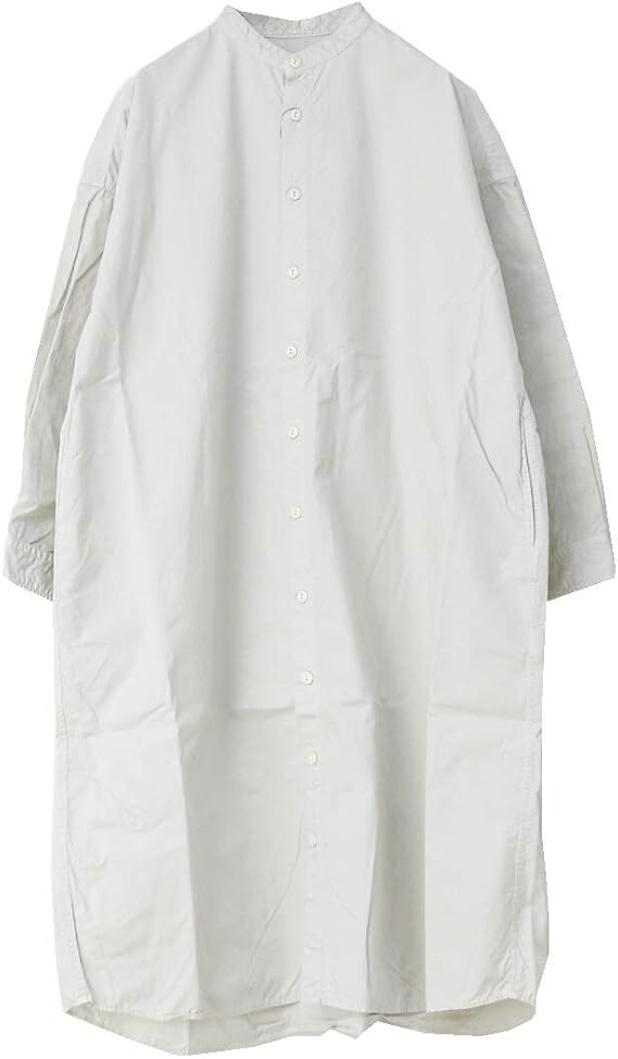 Amazon Co Jp プリット Prit 40 1綾ダンプ スタンドカラーワイドシャツワンピース P レディース 21春夏 Onesize 02 パウダーベージュ 服 ファッション小物