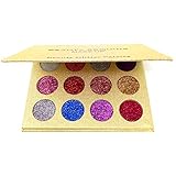 BEAUTY SEQUINS Eyeshadow Palette Insanely Pigments Glitter Make Up Palettes Long Lasting Waterproof 12 Shades(12 colors Glitter Palette)