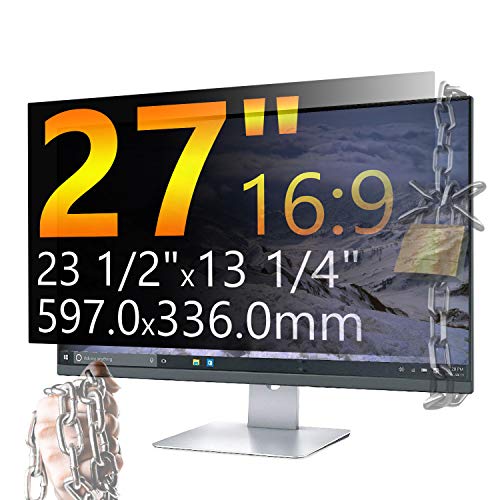 Xianan Privacy Screen Protector 27 Inch Monitor, Privacy Filter for 16:9 Widescreen PC Computer, Monitor Privacy Screen 27 Inch, Anti-Glare Computer Privacy Screen, Monitor Protector for Laptop