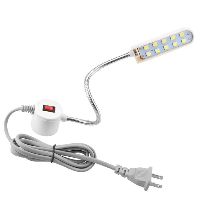 Sewing Light 20 Beads 6W SMD LED Tool Light for Desk Task Craft or Workbench, Energy Saving, 110-220V (US Plug)(110V-220V-US Plug)