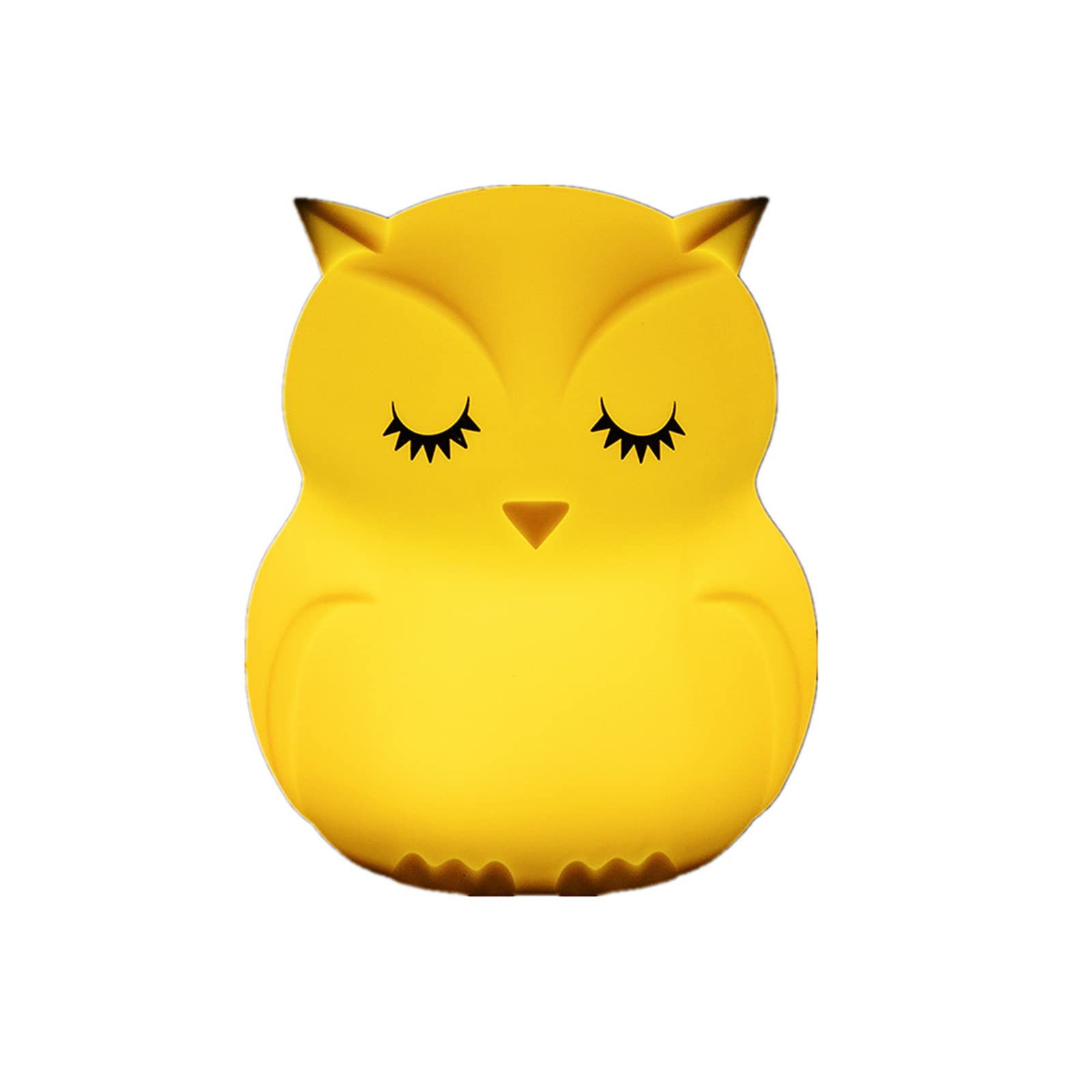 ZP LIFE-Large Cute Owl Night Light Kids, with Touch Sensor & Remote Control, 9 Colour Changing LED Portable Animal Silicone Lights, USB Rechargeable Nightlights