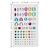 Apipi 15 Pack Self-Adhesive Rhinestone Sticker Sheet-2005 Pcs Assorted Size Clear Bling Jewel Stickers Rhinestone Gems for DIY Nail Art Face Makeup Festival